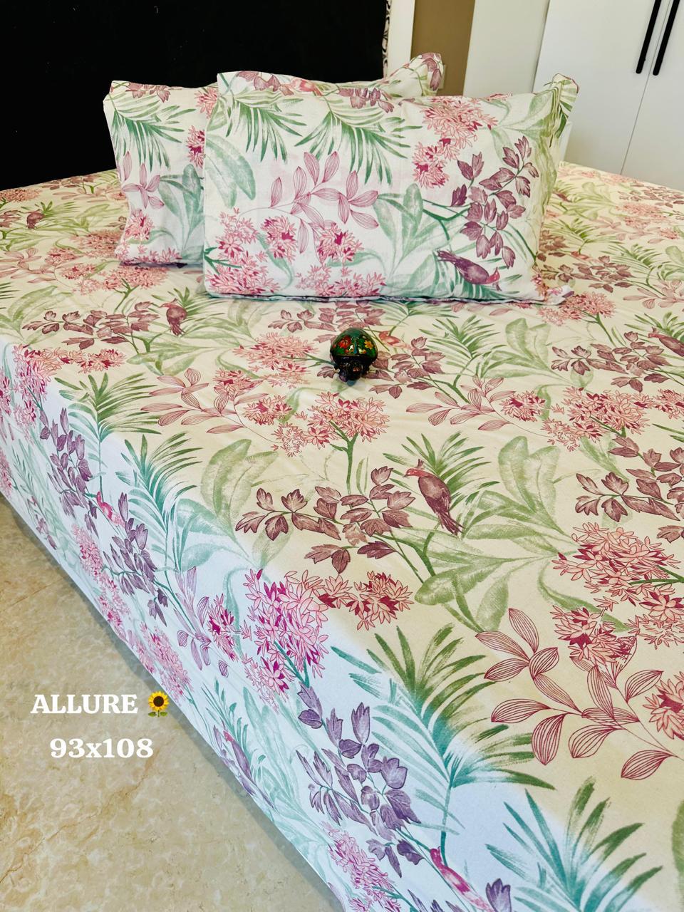 Forest Theme Queen Size Bedsheet - Allure Collections