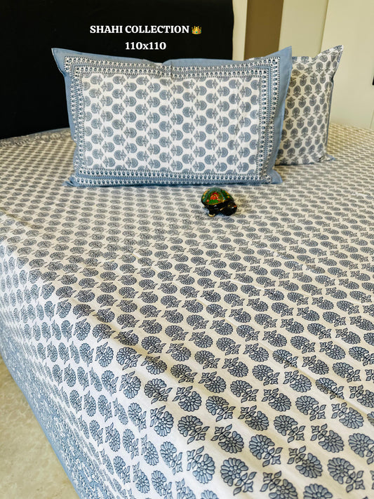 Blue King Size Bedsheet