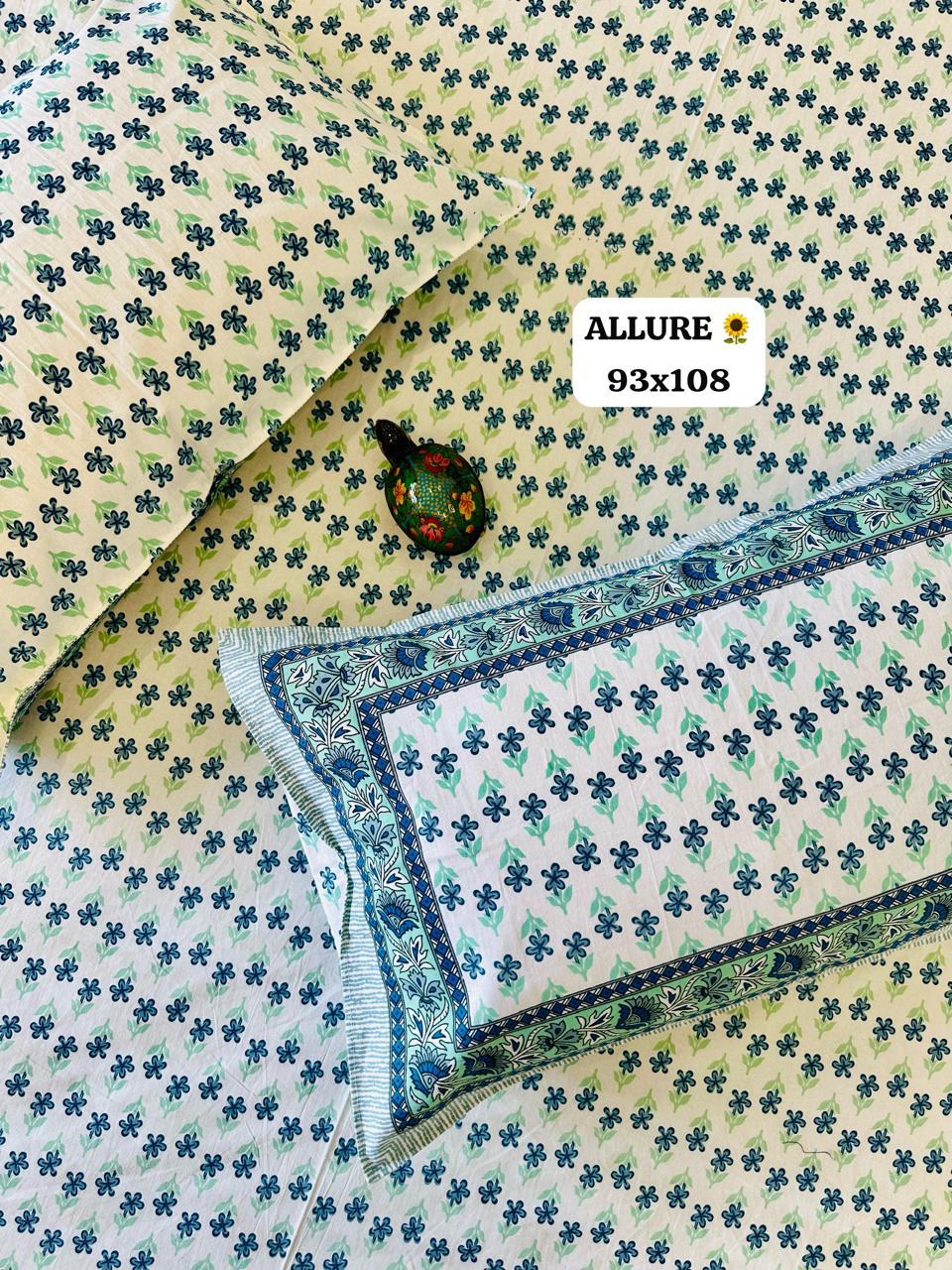 Blue Queen Size Bedsheet - Allure Collections