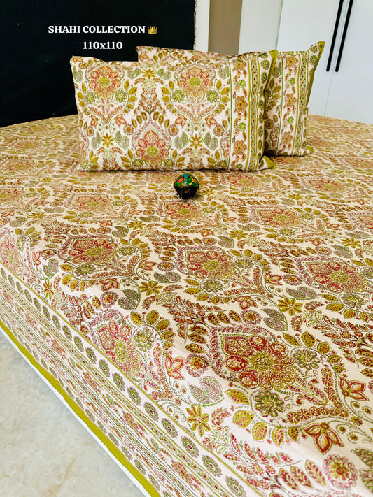 Garden Flowers King Size Bedsheet