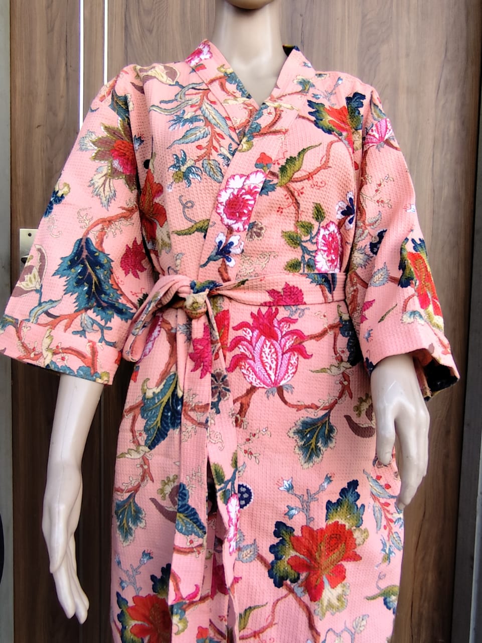 Pink Floral Adult Bath Robes