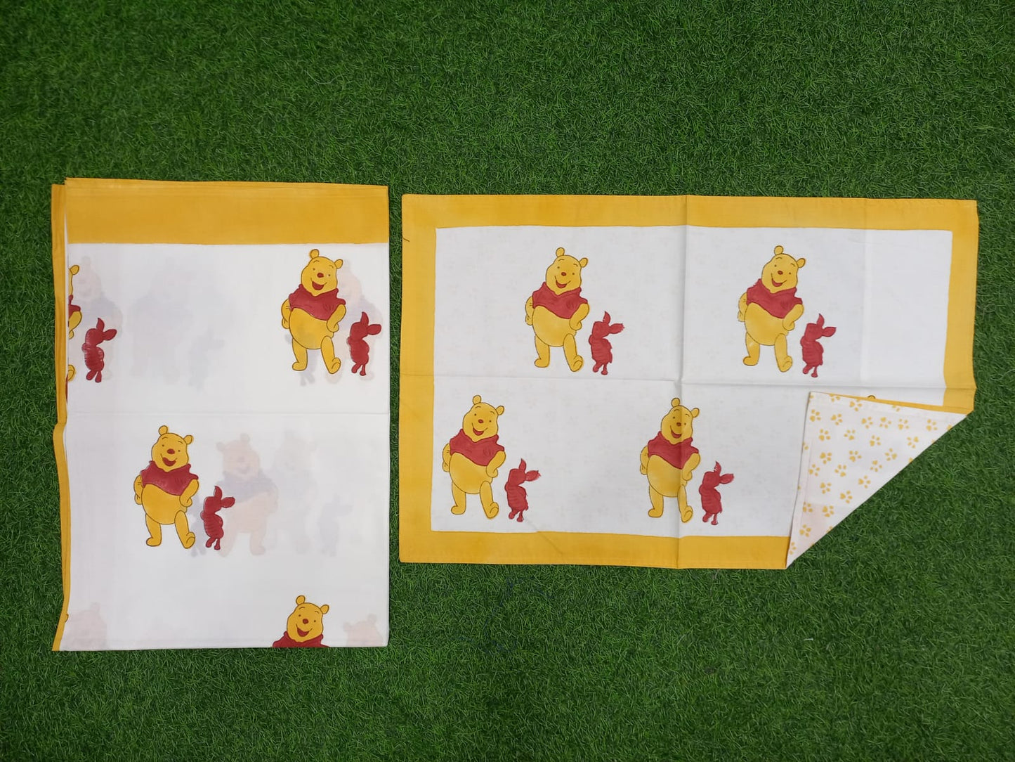 Winnie-the-Pooh Block Printed Single Bedsheet